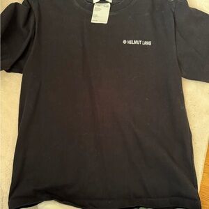 Helmut Lang Charcoal Tee with Logo